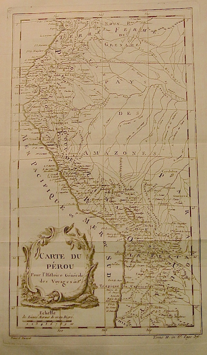Bellin Jacques-Nicolas (1703-1772) Carte du Pérou... 1750 ca. Parigi 